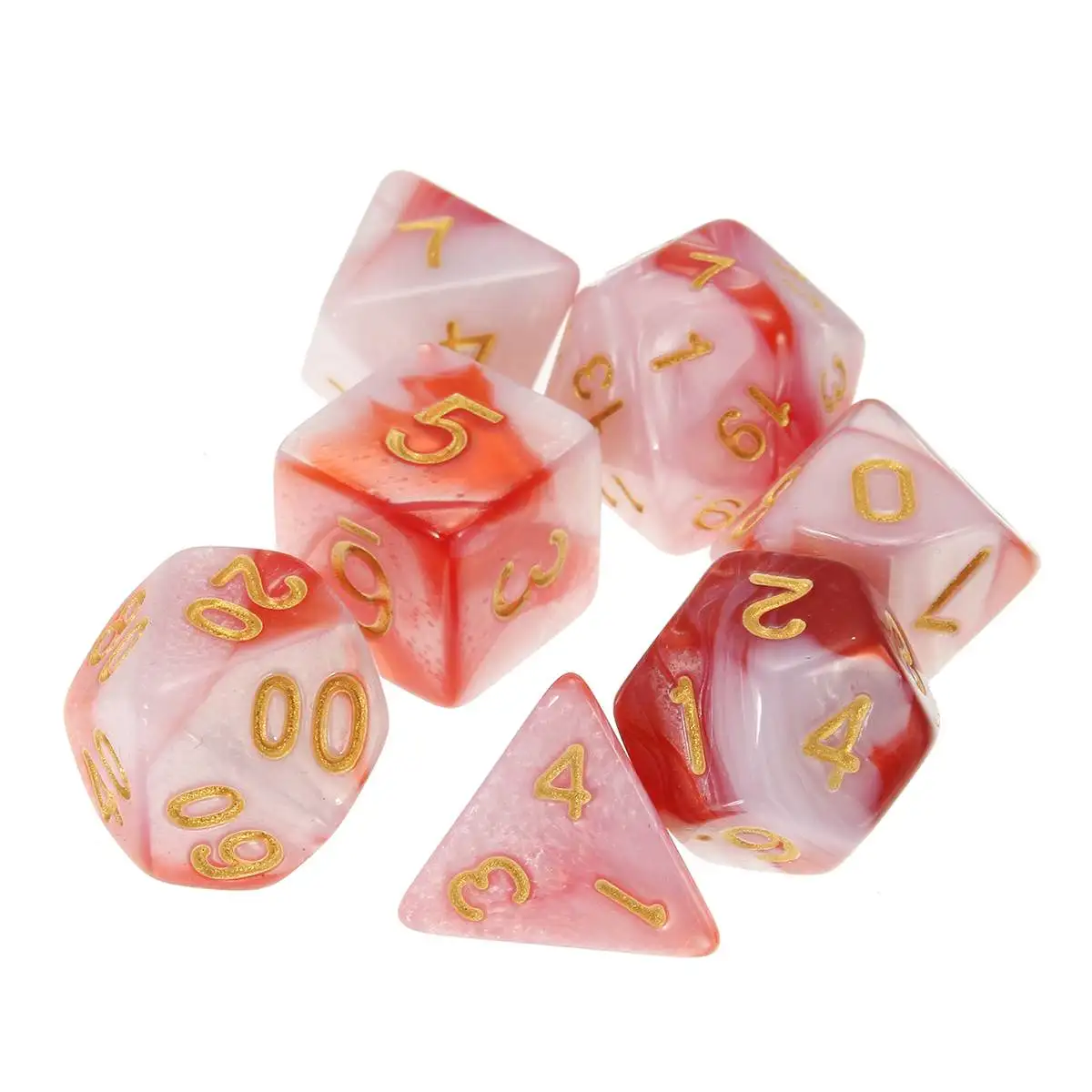 42 шт многогранные кости набор D20 D12 D10 D8 D6 D4 аксессуары для настольной игры+ 6 мешков для DND RPG MTG ролевые Настольная игра