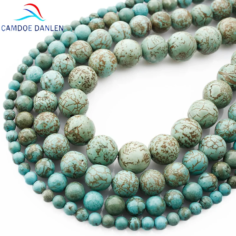 

Top Quality Green Howlite Natural Stone Round Beads 4 6 8 10MM For Bracelet Necklace DIY Jewelry Making Free Shipping Wholesale