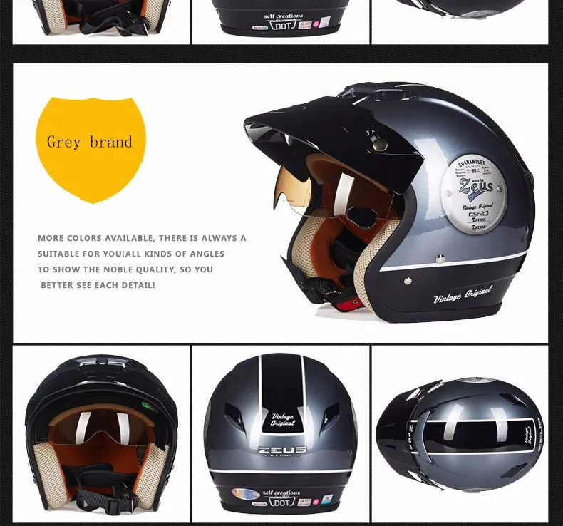 meio capacete retro moto casco scooter rosto