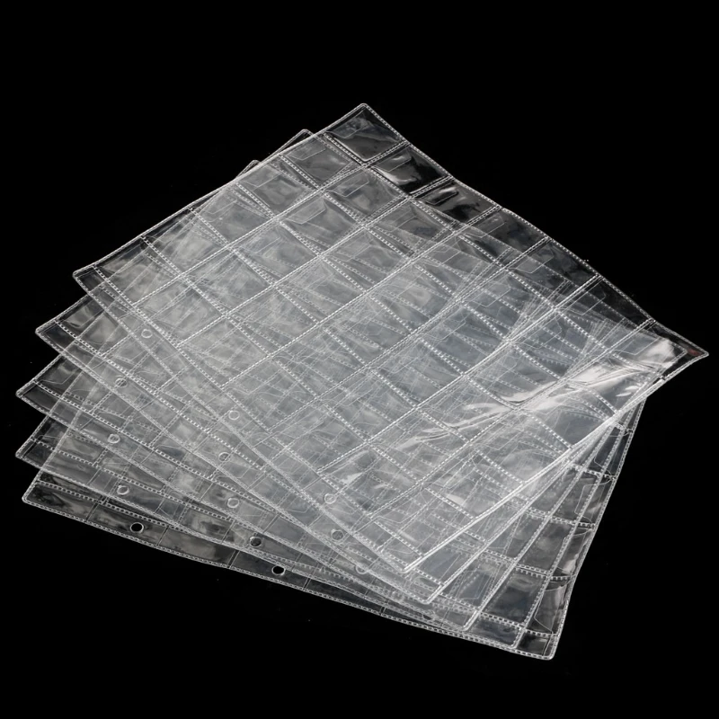 

New 1 Pages 42 Pockets Plastic Coin Holders Storage Collection Money Album Case