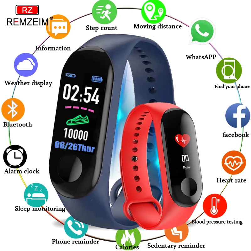 

Smart Watch Fitness Tracker Bracelet IP68 Waterproof Heart Rate Blood Pressure Monitor For Men Women Sport Watches Dropshipping
