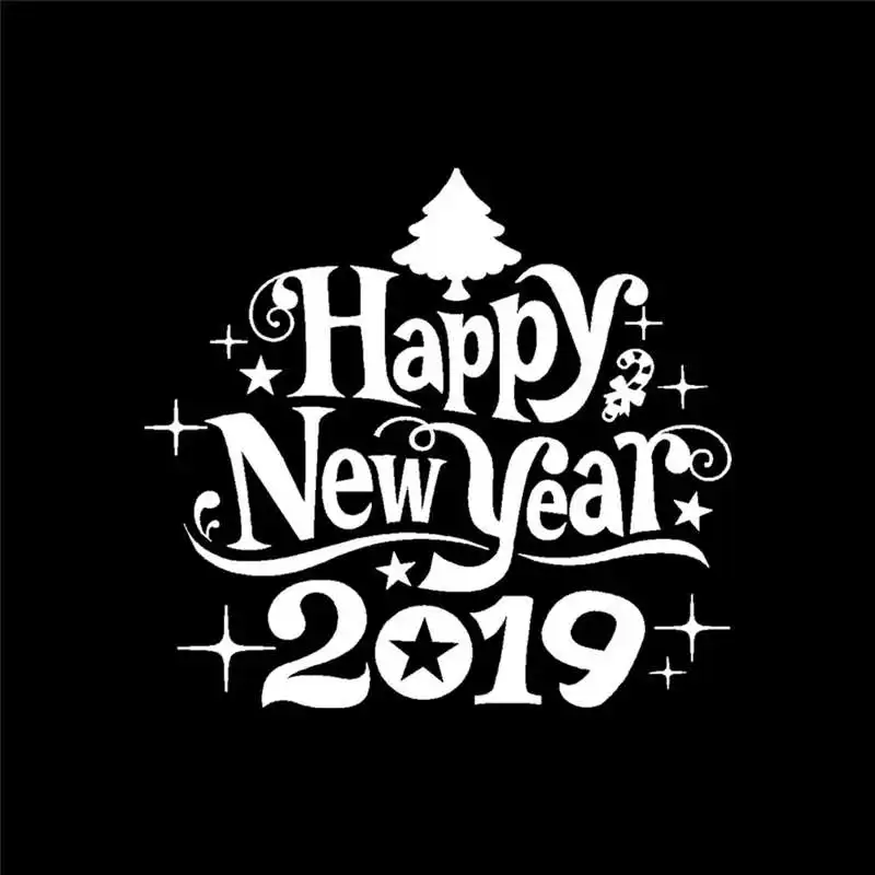 2019 New Year Merry Christmas Wall Sticker Home Shop Windows Decals Decor wall stickers for kids rooms #2o18 (2)