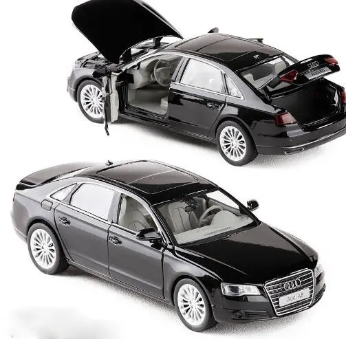 

High simulation 1:32 AUDI A8 Alloy Car Model Metal Toy Vehicles With Pull Back Flashing Musical For Kids Toys