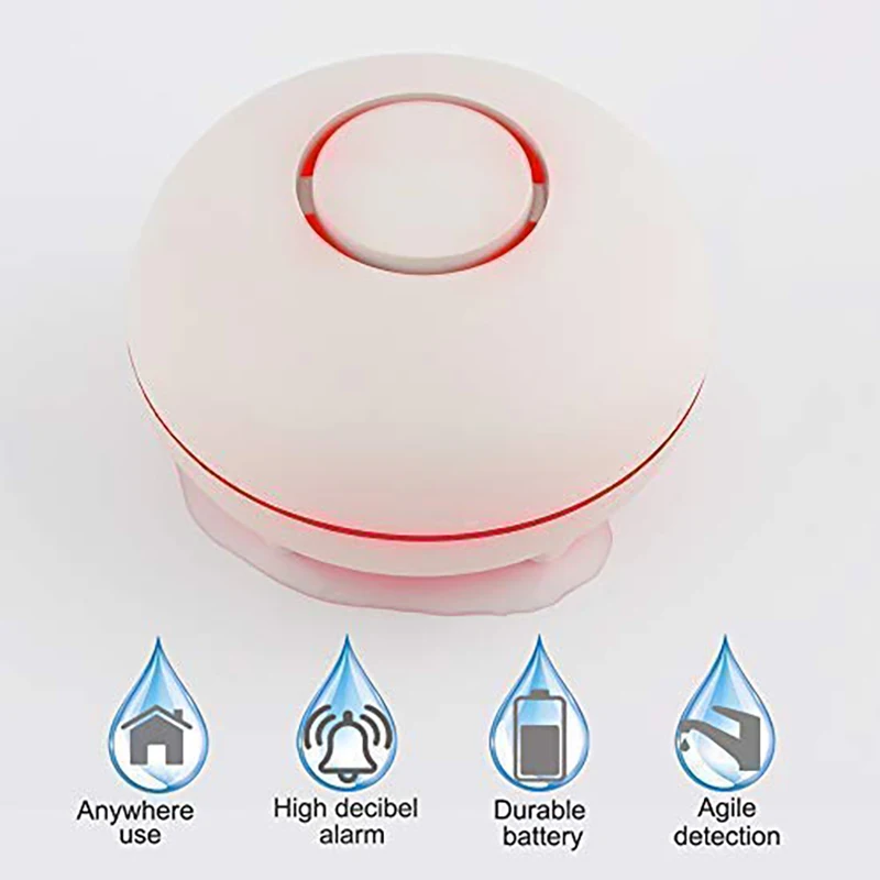 

Water Leak Detector Water Alarm Surveillance Systems Water Detectors for Home Security Kitchen Bathroom Basement