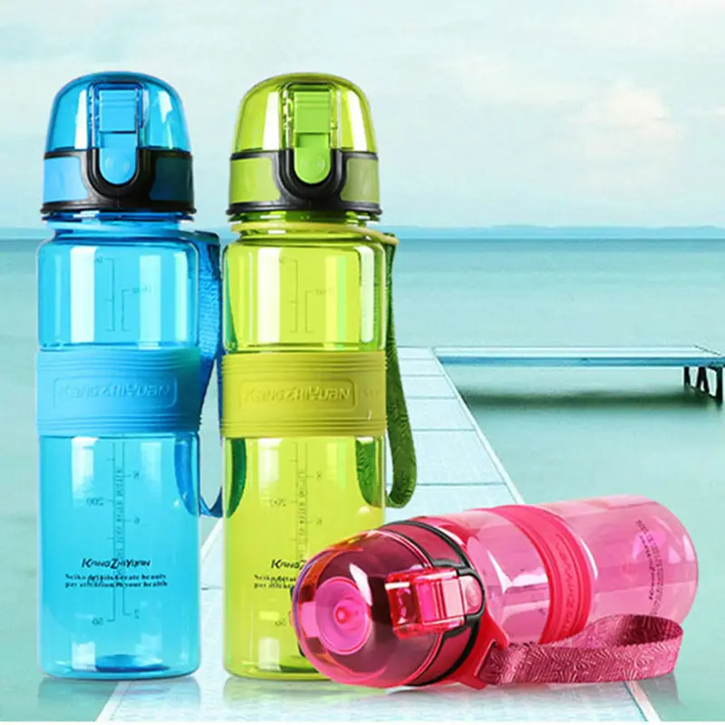 Plastic Sports Water Bottle 500ml Leak Proof Bicycle Hiking Cycling Running Sport Shaker My Water Bottles