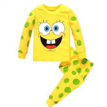 Для маленьких мальчиков пижамы с персонажами из мультфильмов комплекты одежды для девочек длинные рукава пижамы Домашняя одежда персональный костюм для сна для одежда на весну и осень