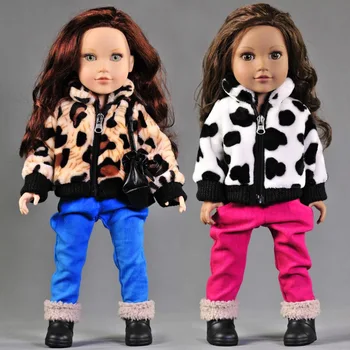 

New Arrival 2pcs/set Leisure Coat+Pants For American Girl Doll 18 Inch Doll Clothes And Accessories