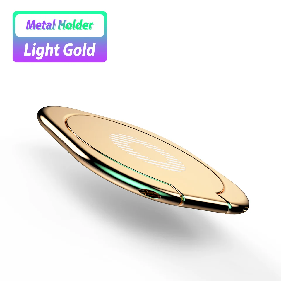 Ultra Thin Finger Ring Phone Holder for iPhone Samsung S10 Note 10 Plus Tablet Mobile Phone Ring Mount for Magnetic Car Holder - Цвет: Gold