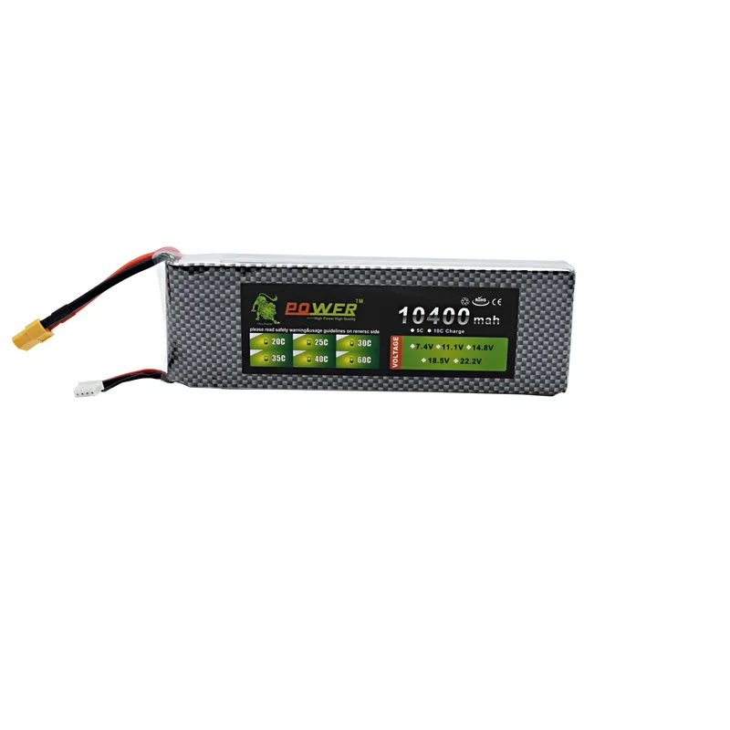 LION POWER литий-полимерный аккумулятор Lipo 11,1 v 10400mAh 30C 3S T/XT60 Разъем для RC вертолета автомобиля лодки квадрокоптера части Bateria 3s