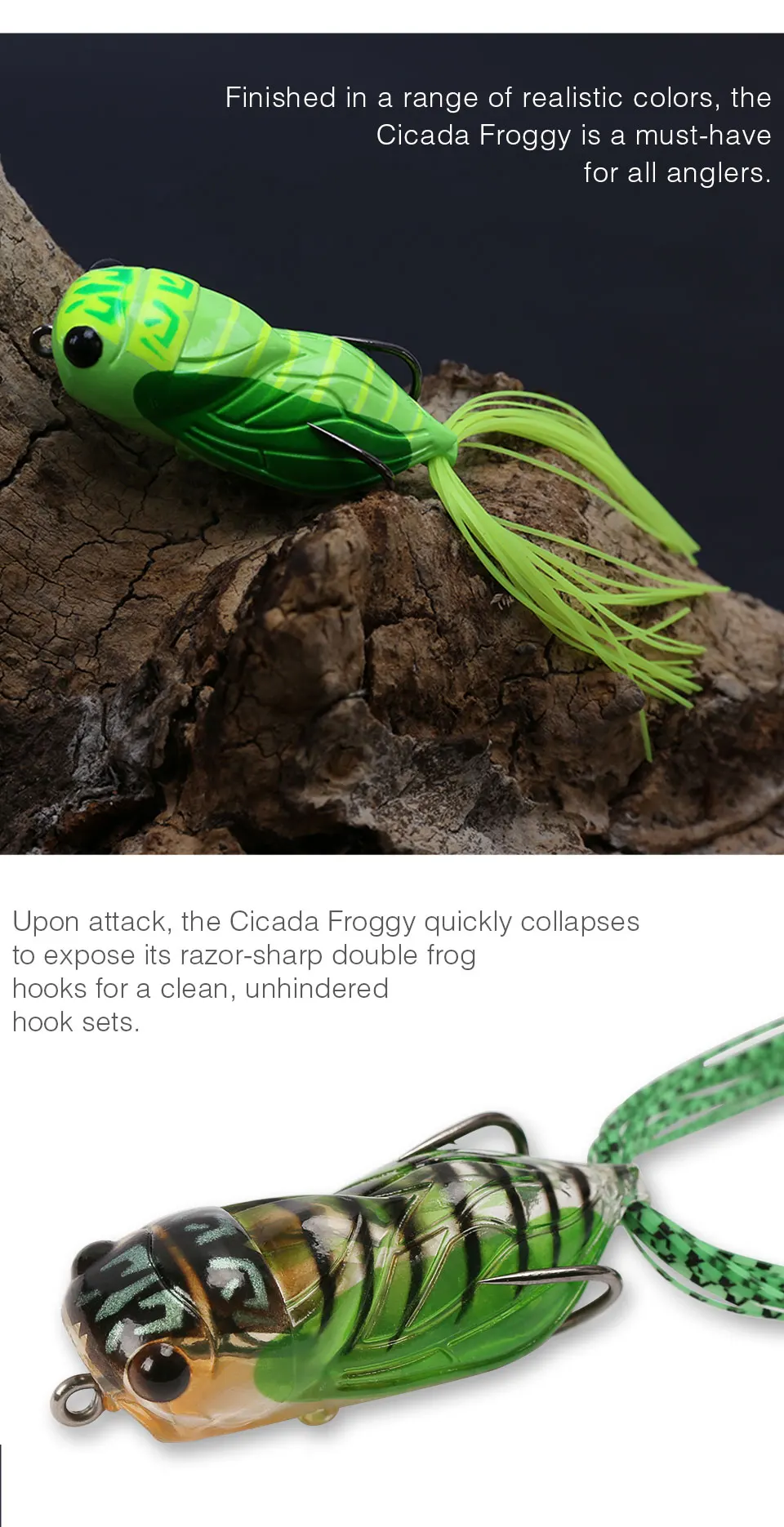 TSURINOYA лягушка LY21 Cicada Froggy 15,5 г 65 мм искусственная мягкая Поппер приманка для рыбной ловли Topwater лягушки приманки Snakehead