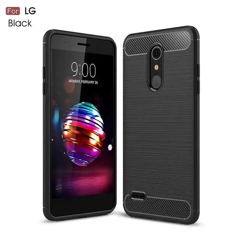 Модный противоударный мягкий силиконовый чехол Mokoemi 5," для LG K11, чехол для LG K11, чехол для телефона - Цвет: Black