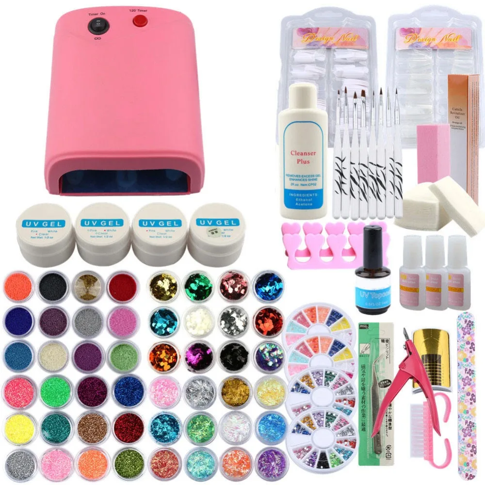 

Manicure Set Of Tools Nail Set Kit UV 36W Led Lamp UV Gel Nail Glitter Nail Tools Art Tools Building Gel Set Nail Set Kit