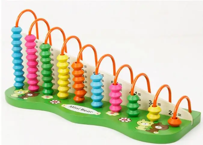 Puzzle wooden Toy 3D Child Min font b Calculation b font Frame Small Abacus Wood Toy