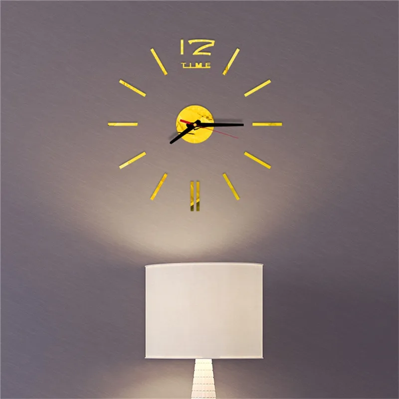 

3D DIY Roman Numbers Acrylic Mirror Wall Sticker Clock Home Decor Mural Decals self adhesive wallpaper