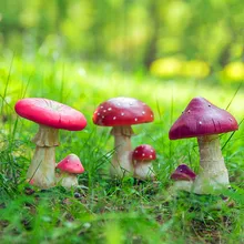 3 шт./компл.) Смола Гриб эскиз украшения сада Открытый сад