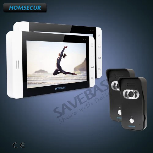

HOMSECUR 7" Hands-free Video&Audio Home Intercom+White Monitor for House/Flat+Russian Logistics