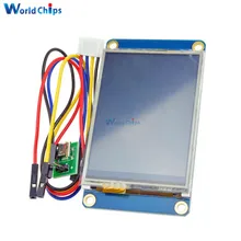 Английский Nextion 2," TFT 320x240 резистивный сенсорный экран USART UART HMI Серийный ЖК-модуль Дисплей для Arduino Raspberry Pi 2 A