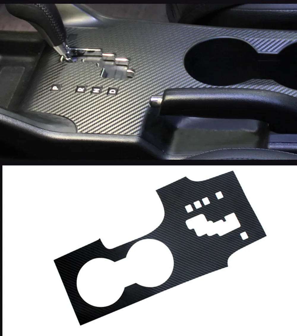

car automatic gear panel decoration carbon fiber gear cover sticker panel auto accessories car styling for hyundai ix35 1pc/set