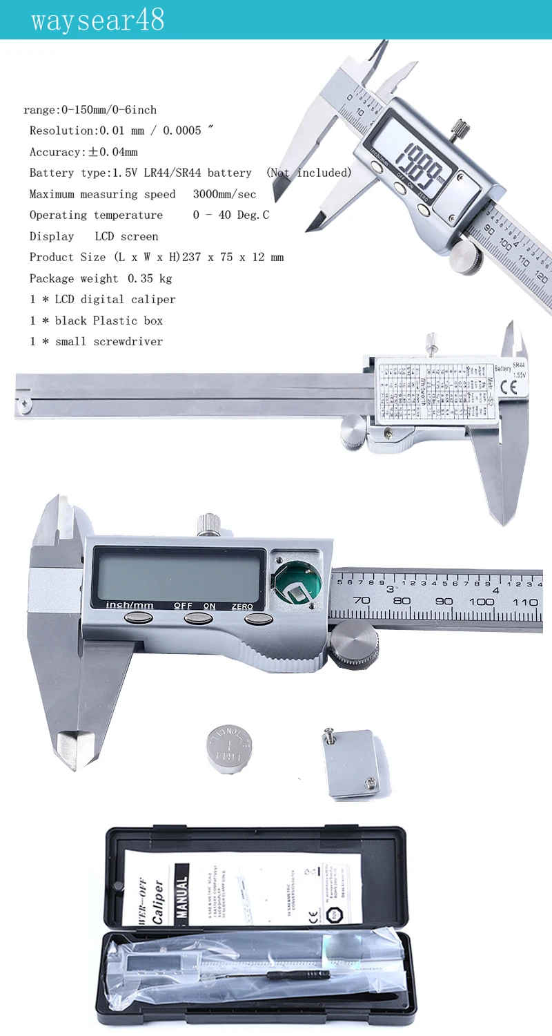 Электронный штангенциркуль 0-150 мм линейка электронный ЖК-штангенциркуль микрометр электронный цифровой штангенциркуль