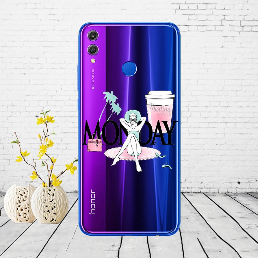 11SX силиконовый чехол для huawei honor 8x чехол 6,5 дюймов Мягкий ТПУ задняя крышка для huawei honor 8x защитный чехол для телефона Coque живопись - Цвет: 8