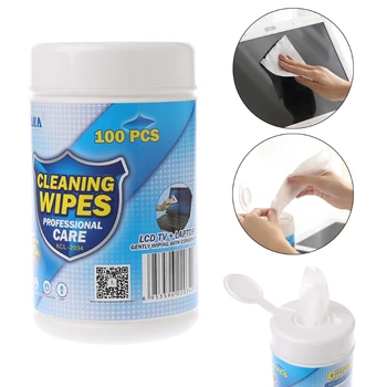 

100Pcs/lot Computer LCD TV mobile phone screen camera Lens cleaning wipes #20/20L