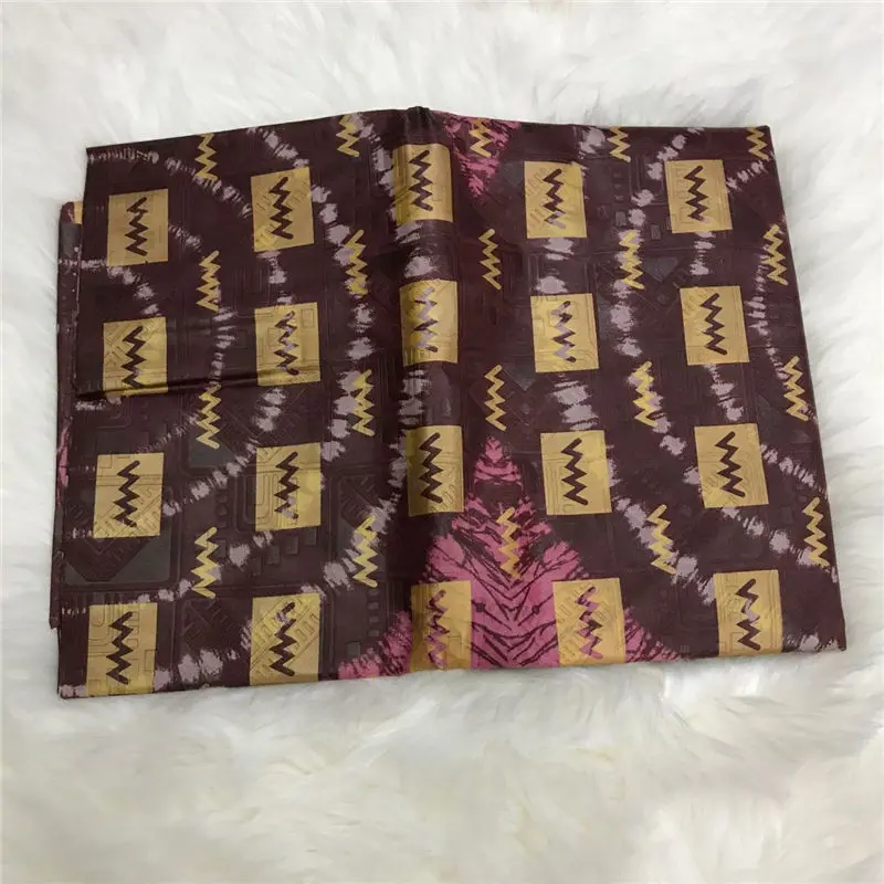 Malian Fashion Bazin Riche Fabric High Quality 5 Yards/bag Damask Brocade Fabric African Bazin Damask Shadda Material BTJ30 - Цвет: 10