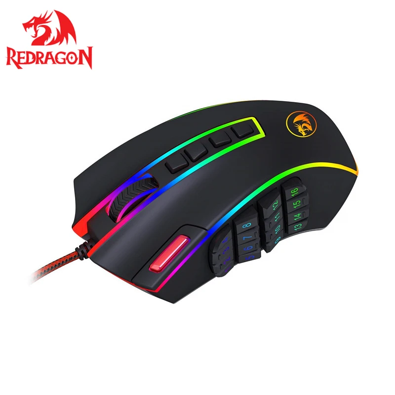 Игровая мышь Redragon 24000 DPI 24 кнопки эргономичный дизайн для настольного компьютера