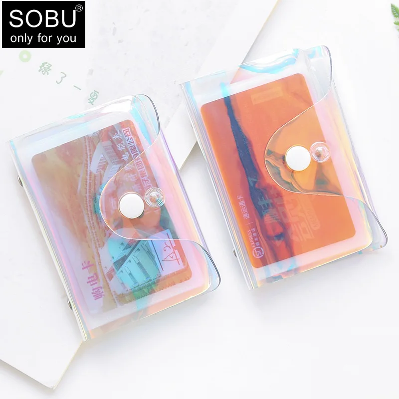 Wallet Purse Case Cash-Card-Holder Pocket Credit-Card ID Business Transparent Protector