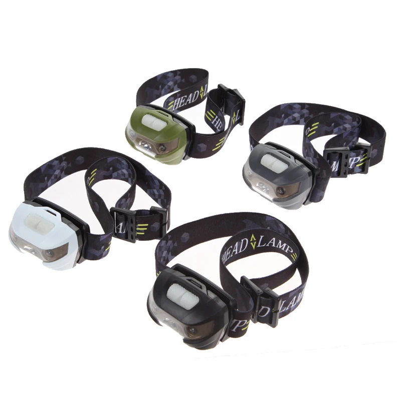 

CREE Q5 + 2 Red LED 3000LM 5 Modes Mini Headlamp Rechargeable Led Headlight Flashlight Torch Lamp With USB Cable