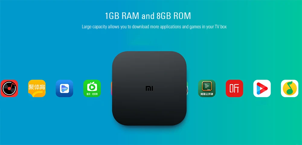 Оригинальная ТВ приставка Xiaomi Mi4C Patchwall 1 ГБ 8 Amlogic S905L 2 4G Wi Fi Bluetooth с поддержкой 4K HD