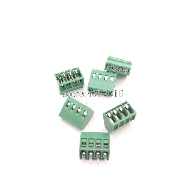 

10pcs KF128 4 Poles/4 Pin 2.54mm/0.1" PCB Universal Screw Terminal Block Connector