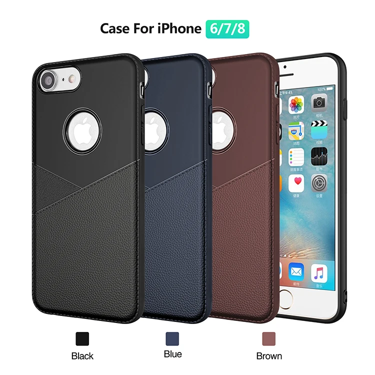 

For iphone 7 case Ultra-thin Soft TPU Leather Surface Silicone Business Style