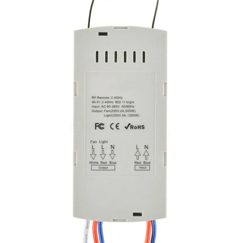 

Novel Smart WIFI Ceiling Fan Driver Switch with 2.4G RF Remote APP Control Shipping