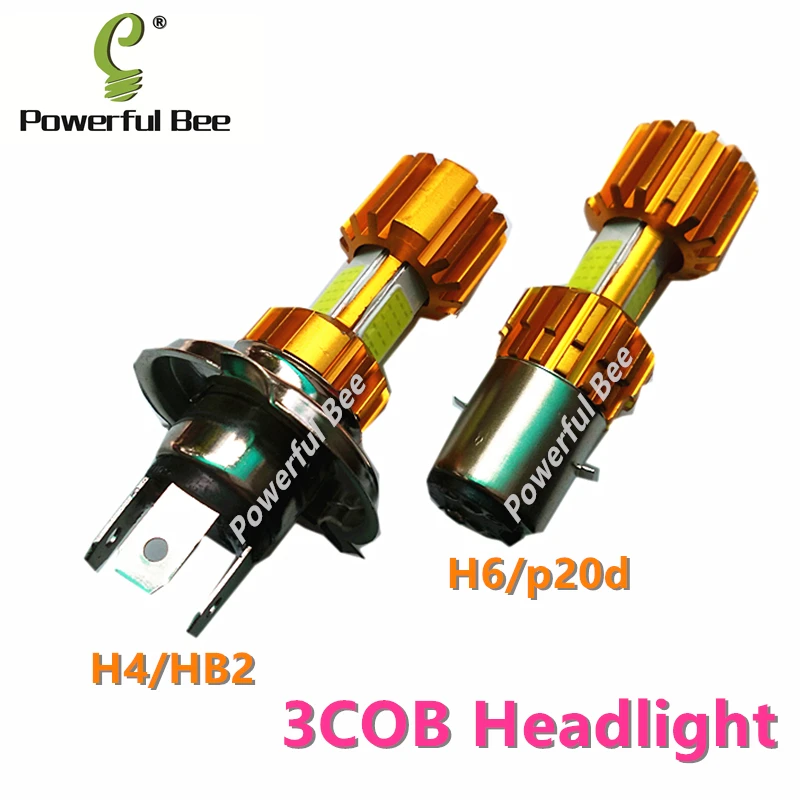 36 Вт COB светодиодный супер белый мотоцикл автомобиль велосипед фары лампы H4/9003/HB2 H6/p20d/BA20D DC12-80V Hi/Lo луч фары