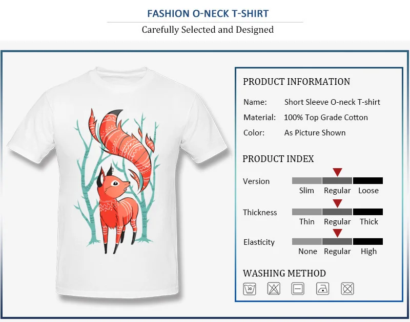 Pure Cotton Mens Short Sleeve Tops Shirt Winter Fox Geek Summer Fall T-Shirt Normal Fashionable O-Neck Tee-Shirts Top Quality Winter Fox