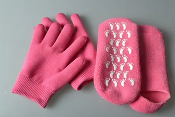 

SPA Gel Socks Gloves Moisturizing Whitening Exfoliating Foot Mask Ageless Smooth Hand Mask Foot Care Silicone Gel Socks 4 Colors