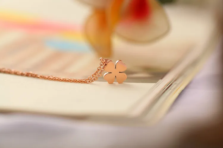 YUNRUO модный бренд розовое золото серебро цвет женские ювелирные изделия цветок кулон ожерелье 316L нержавеющая сталь бижутерия высокое качество