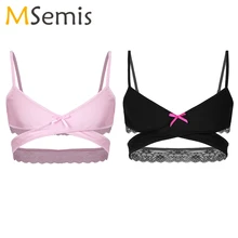 Мужской бюстгальтер, розовый кружевной бюстгальтер, нижнее белье для геев, регулируемый бюстгальтер на бретельках, немягкий бюстгальтер без косточек, мужской бюстгальтер