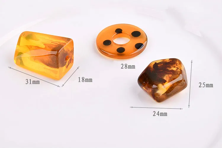 DIY аксессуары имитация янтаря из смолы ретро серьги кулон материал текстура
