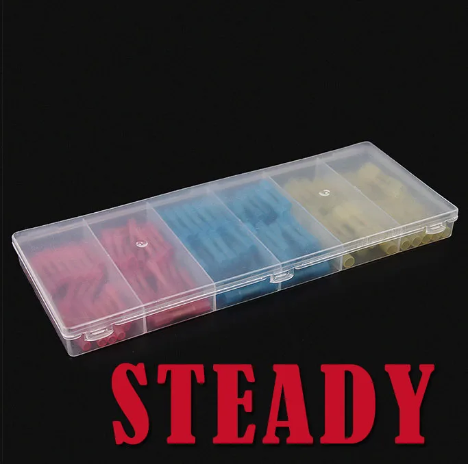 

125Pcs Red /Blue /Yellow Insulation Heat Shrinkable Connection Terminals / Heat Shrink Butt Wire Crimp Connector