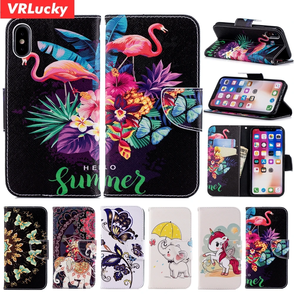 

VRLucky Flamingo Butterfly Phone Case For Huawei P9 Lite Mini P10 P20 Pro Lite Mate 10 Lite Y5 Y6 Y7 2017 Y9 2018 Honor 7A 7C