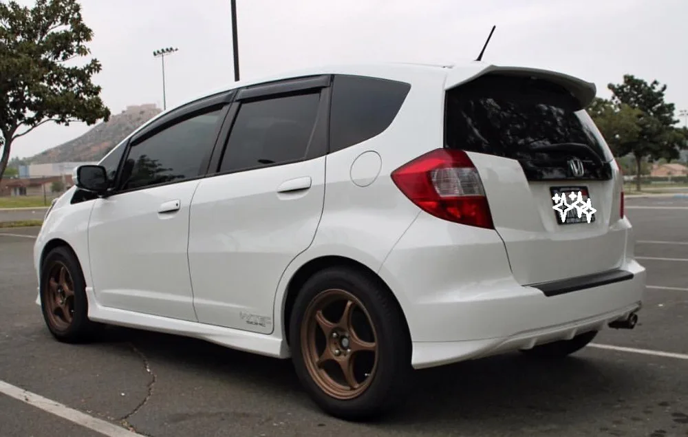 Подходит для 2013 Honda Fit GE8 USDM ложка модифицированное углеродное волокно заднее крыло с задним спойлером крыло