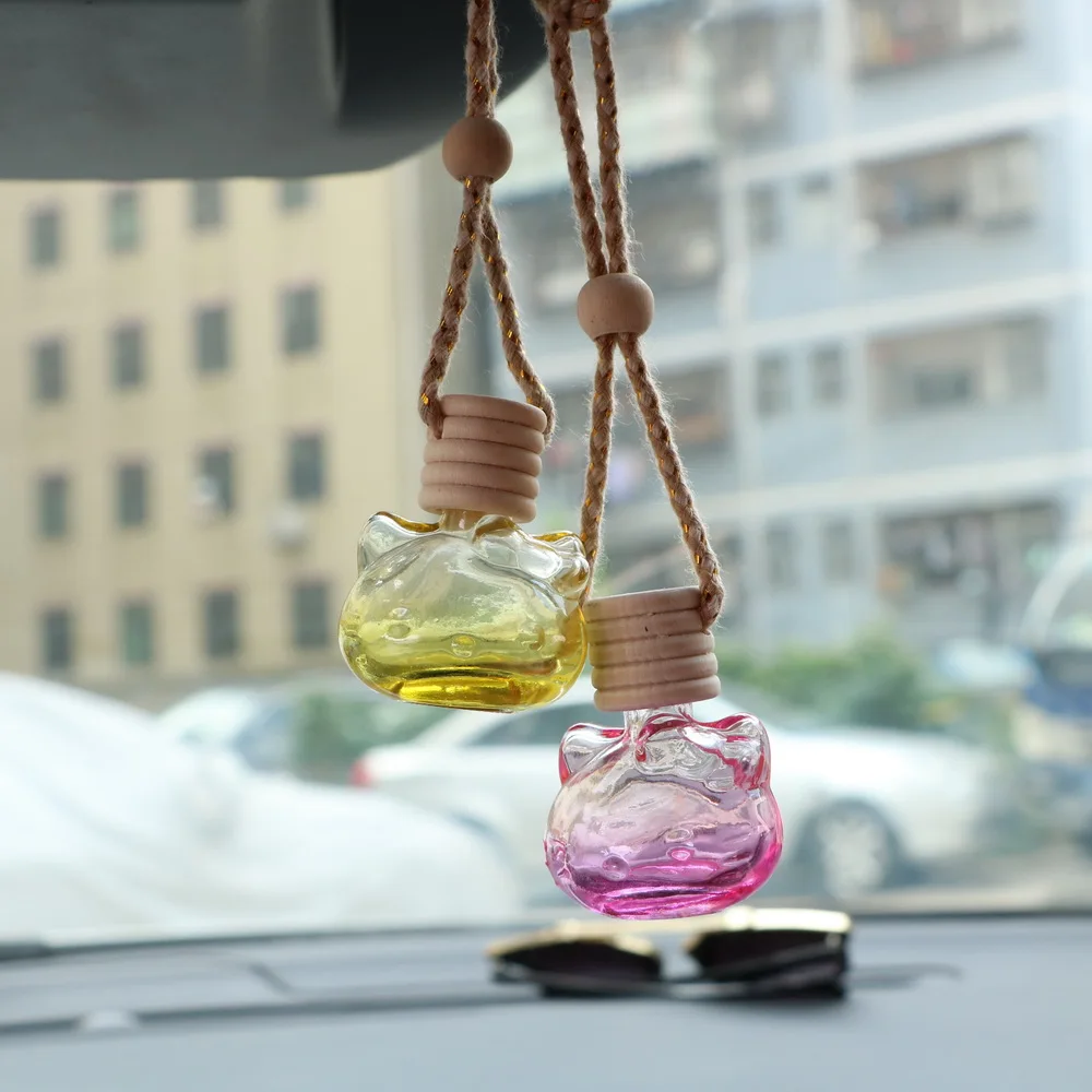 Автомобильная парфюмерная бутылка с подвесом Желая бутылка авто орнамент Духи Диффузор вешалка зеркало заднего вида для ванной подвесной кулон