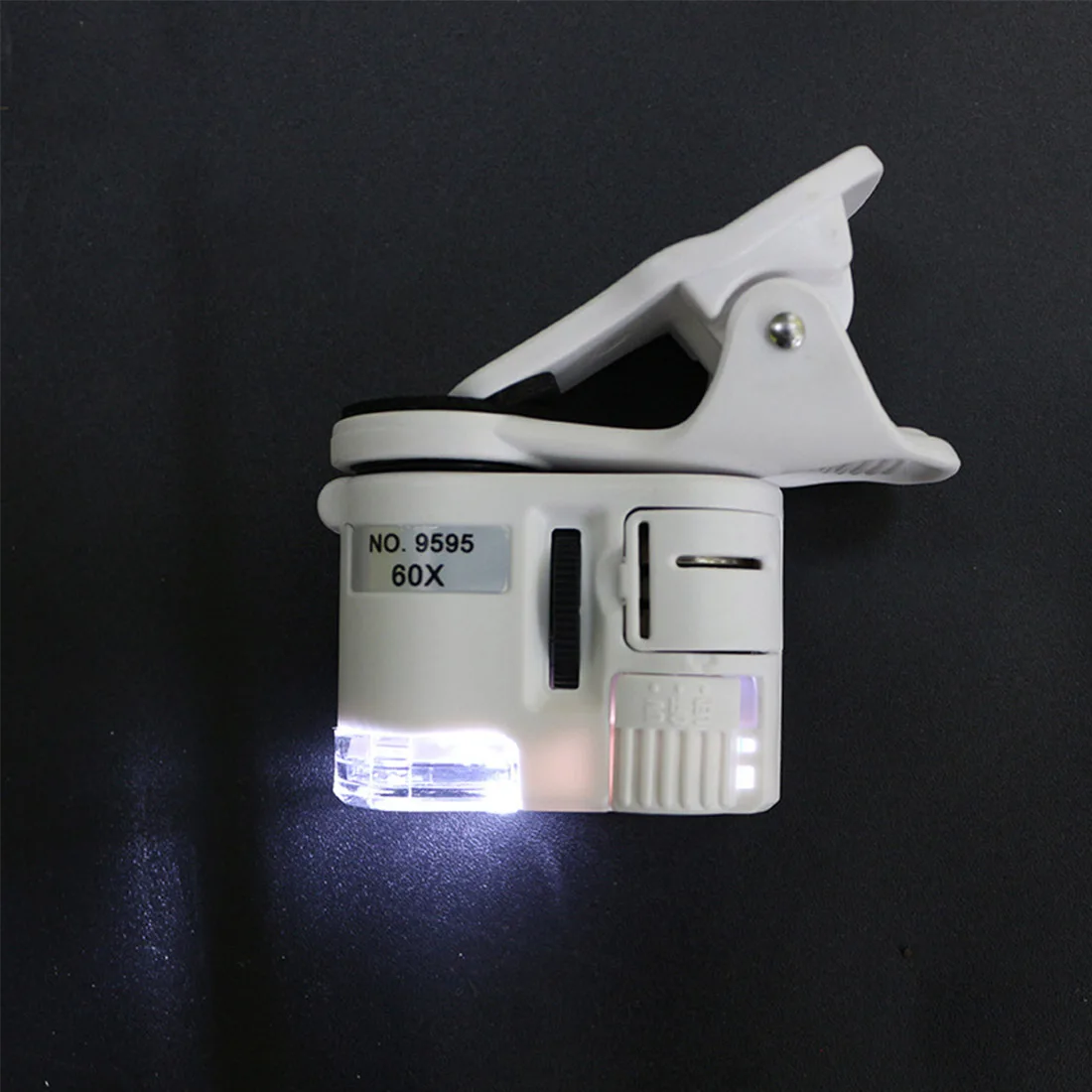 Мобильный телефон микроскоп 60X12 мм Мини HD Макрос микроскопа объектив зум Микро камера клип с светодиодный светильник Ювелирные изделия Лупа