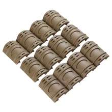 12 x Тактический Универсальный ткач/Пикатинни резиновый поручень Quad Rail Чехлы пустыня Тан