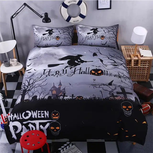 Buy Happy halloween bedding set kids queen king twin