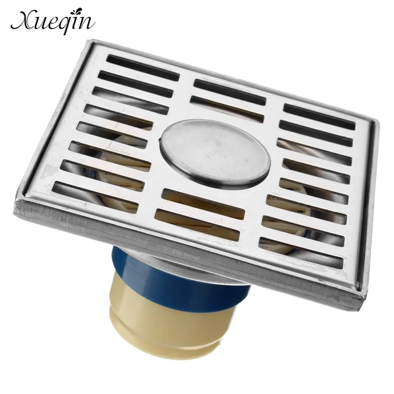 

Xueqin Free Shipping Stainless Steel Bathroom Kitchen Square Floor Drain Strainer Water Outlet Cover Filter Shower Floor Drain