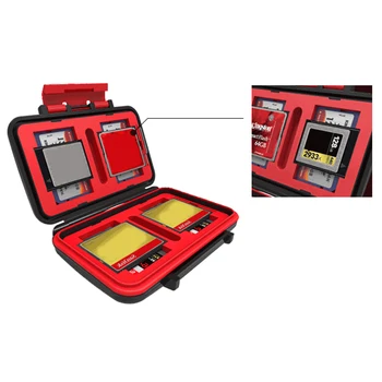 

Bevigac 26 Cards Slots Waterproof Shockproof 1 XQD 3 CF 8 SD 8 TF SIM Cards Storage Case Holder Organizer for Photography Travel