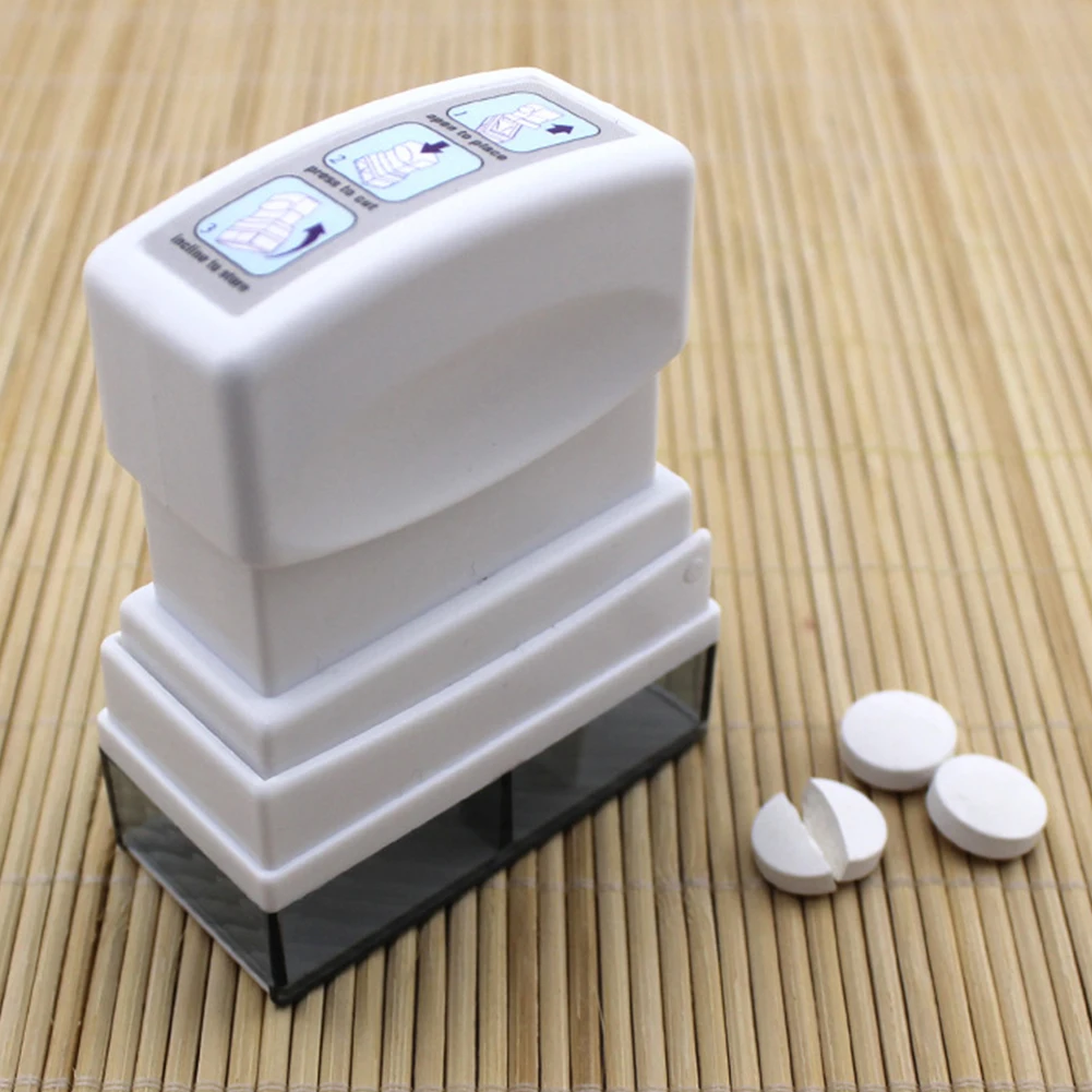 

1PC Medication Pill Cutter Tablet Medicine Divider Splitter Container Divider Safe Organize Box Home Travel Use High Quality