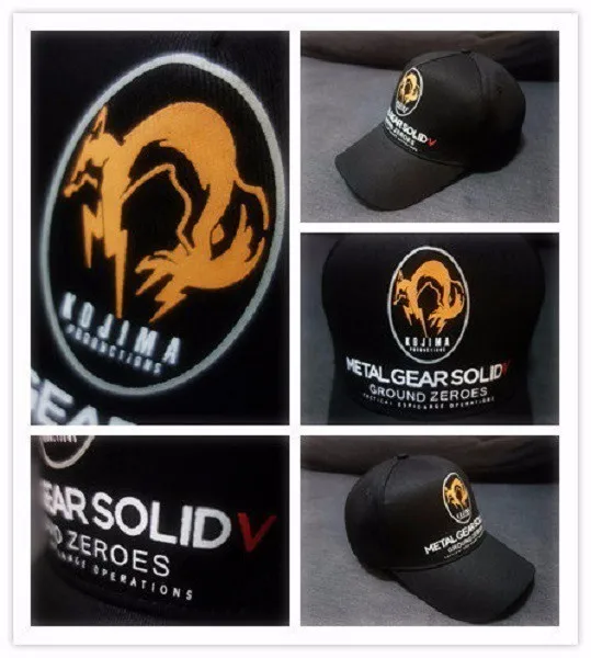 Metal Gear Solid V 5 Ground Нули MGS5 Фокс Логотип Cap Коллекция Шляпа Регулируемые Snapback Бейсболка Черный Цвет